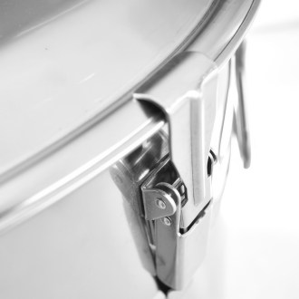 Abfüllkübel mit Edelstahlzapfhahn für Honig 400 kg Edelstahl